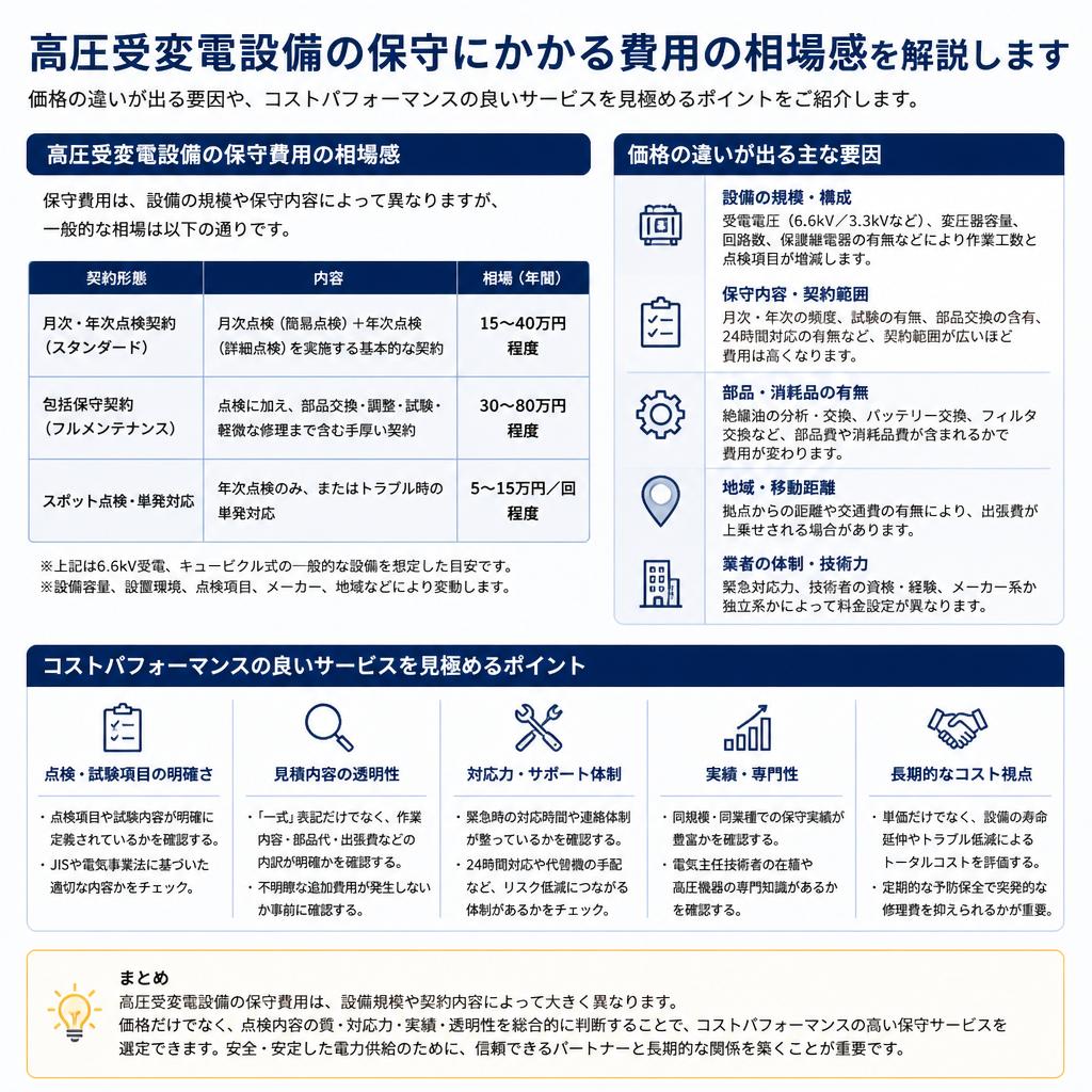 3. 高圧受変電設備の保守費用の相場