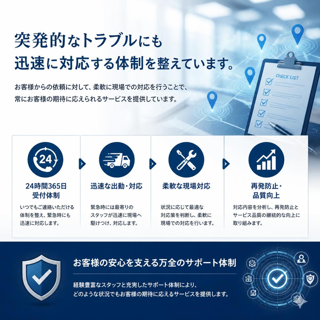 即時対応・柔軟な現場力